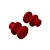 Two red anodized aluminium servo saver axles for ARRMA RC vehicles, shown from an angled perspective against a white background.