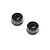 Two black aluminium lower shock caps for Losi RC vehicles, shown from a top-down angle on a white background.