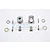GPM Grey Silver Aluminium 12mm Wheel Hex +15mm Adaptors 2Pcs w/ Hardware RR010/1215-GS