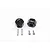 Two black aluminium 12mm wheel hex adapters with 9mm extension, including two pins and two screws, set against a white background.