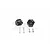GPM Black Aluminium 12mm Wheel Hex +7mm Adapters 2Pcs w/ Hardware TT2B010/12X7-BK