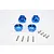 GPM Blue Aluminium 12mm Wheel Hex +7mm Adapters 2Pcs w/ Hardware GT010/12X7MM-B