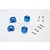 GPM Blue Aluminium 12mm Wheel Hex +8mm Adapters 2Pcs w/ Hardware GT010/12X8MM-B
