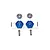 GPM Blue Aluminium 17mm Wheel Hex +10mm Adapter 2Pcs w/ Pins TXMS010/+10M-B
