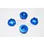 GPM Blue Aluminium 22mm Wheel Nuts 4Pcs TXM005-B