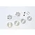 GPM Racing silver aluminium 12mm to 17mm wheel hex adapter set with mounting hardware on a white background.