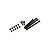 A set of 16 black metal M3 screws of varying lengths arranged on a white background.