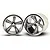 Traxxas 2.2" TRX Rear Pro-Star 5 Spoke Chrome Rims 2Pcs 4172