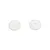 Two white circular RC shock pistons with six small holes and a central shaft hole, isolated on a white background.