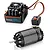 Hobbywing XeRun XR8 Plus ESC with cooling fan, power switch, and 4274SD 2250Kv brushless motor on a white background.