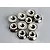 Traxxas 4mm Silver Aluminium Flanged Serrated Nuts 10Pcs 6135