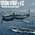 Box art illustration of a USN TBF-1C Avenger bomber flying over an aircraft carrier at sea.