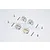 GPM Silver Aluminium 14mm Wheel Hex +6mm Adapters 4Pcs HEX1406-S