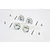 GPM Silver Aluminium 14mm Wheel Hex +8mm Adapters 4Pcs HEX1408-S