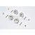 Four silver GPM Racing 14mm aluminium wheel hex adapters with pins and screws on a white background.