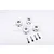 GPM Silver Aluminium 12mm Wheel Hex +10mm Adapters 4Pcs ADT1210/4-S