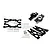 GPM Black Aluminium Rear Suspension Arms & Hubs Set TXM545522-BK