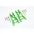 GPM Green Aluminium Rear Lower Suspension Arms 2Pcs w/ Hardware SLA2W056-G