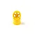 Two bright yellow RC car rear rims stacked vertically against a plain white background.