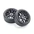 Kyosho Premounted Touring Car Grooved Rubber Tyres w/ Black Rims 2Pcs FATH701BKM