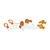 GPM Orange Front Hub Carriers (C-Hubs), Steering Hubs & Rear Hubs Set TXMS192122-OR