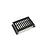 Kyosho gunmetal aluminium lower guard for RC chassis, featuring a slotted design for ventilation and protection.