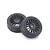 Kyosho 2.5" Grooved Rubber Touring Car Tyres on Black Rims - Glued Wheels 2Pcs FATH702BKM