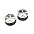 Kyosho 1.9" Chrome Plastic 5 Spoke Rims 2Pcs VZH010CM