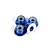 Axial 4mm Blue Aluminium Flanged Serrated Nyloc Nuts 4Pcs AXA1046