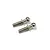 Two silver metal pivot balls with threaded shafts, shown against a plain white background.