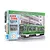 Fujimi 1/150 scale Sapporo Streetcar Type 3300 2-car model kit box showing a green and white tram on a snowy street.