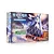 Product box for Fujimi 1/150 scale Snow Miku 2021 train model kit featuring anime artwork of Snow Miku and two tram models.