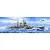 Box art illustration of the IJN Mogami heavy cruiser sailing through rough seas with a small aircraft flying above.