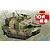 A stylized, cartoon-proportioned Type 10 tank model kit illustration by Fujimi, featuring a green and brown camouflage pattern.