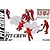 Fujimi 1/20 scale Pit Crew B set model kit box art showing red-clad crew figures performing pit stop actions on a line-art race car.