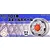 Fujimi 1/32 scale truck wheel and rim set packaging showing a chrome-finished wheel with a bright orange hub center.