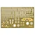 A flat brass photo-etched detail set for the Fujimi Chibimaru Ship Kirishima model kit, featuring various railings, ladders, and ship parts.