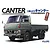 Box art for a Fujimi 1/32 scale plastic model kit of a 1975 Mitsubishi Fuso Canter T200 truck, featuring a green flatbed truck illustration.