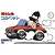 Fujimi 1/24 Tokoro Corvette model kit box art featuring a cartoon illustration of a red Corvette with a driver.