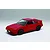 A completed 1/24 scale red Toyota MR2 AW11 plastic model car on a plain white background.
