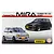 Fujimi 1/24 scale Daihatsu Mira Turbo TR-XX Aero plastic model kit box art featuring a white and a dark grey Daihatsu Mira.