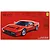 Product box art for a Fujimi 1/24 scale Ferrari 288 GTO plastic model kit featuring a red car illustration on a red background.