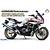 A promotional illustration of a Fujimi 1/12 scale Honda CB1300 Super Bol d'Or motorcycle model kit, showing the bike in white, red, and gold.