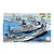 A product box for a Fujimi 1/3000 scale JMSDF Escort Flotilla 1 (1998) model kit featuring an illustration of several Japanese naval warships at sea.