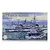 Fujimi 1/3000 scale plastic model kit box art featuring a fleet of JMSDF escort ships at sea with aircraft overhead.
