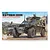 Box art for a Fujimi 1/72 scale JGSDF Light Armoured Vehicle plastic model kit featuring two olive drab military vehicles.