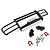 Yeah Racing aluminium alloy front bumper for RC crawler with mounting brackets, screws, and red tow shackles on a white background.