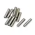 A group of ten silver-coloured metal grub screws arranged on a plain white background.