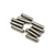 A small pile of ten silver-coloured metal grub screws arranged on a plain white background.