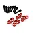 Yeah Racing Aluminium Lower Shock Mount Set 4Pcs - Orange KYMX-013RD
